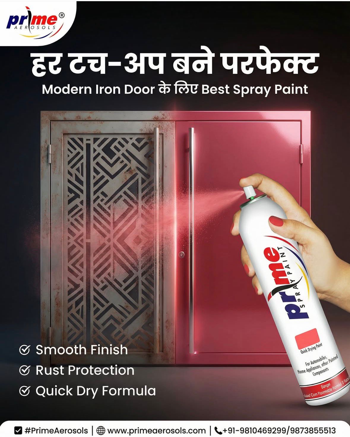 Home appliance spray paint refinishing application